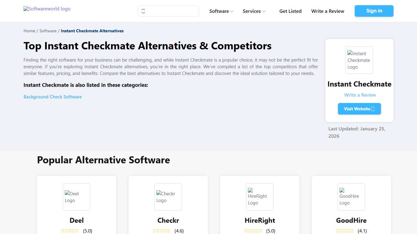 Top Instant Checkmate Alternatives & Competitors 2026 SoftwareWorld